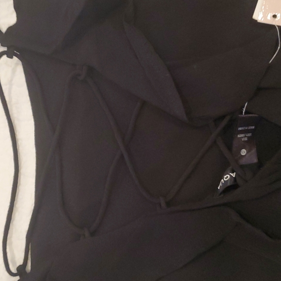 Aqua spaghetti strap laced in the back tank top - Picture 3 of 6